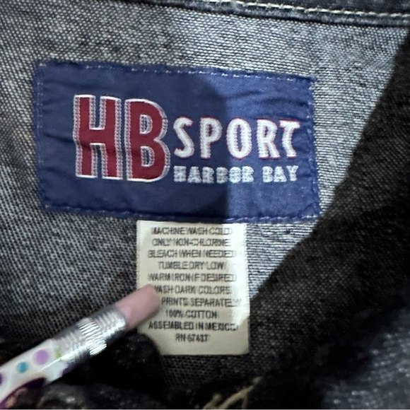 HB Sport Harbor Bay Vintage Denim Jacket Soze 3X - Picture 6 of 9